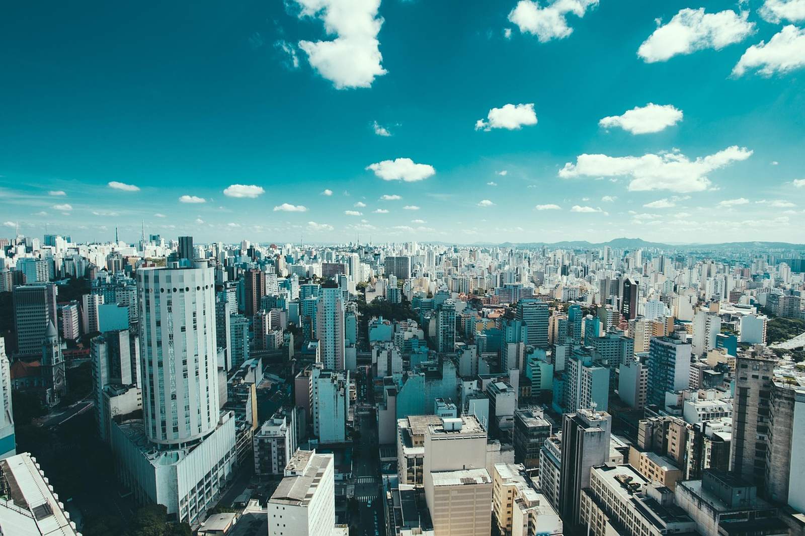 Downtown commercial real estate skyline